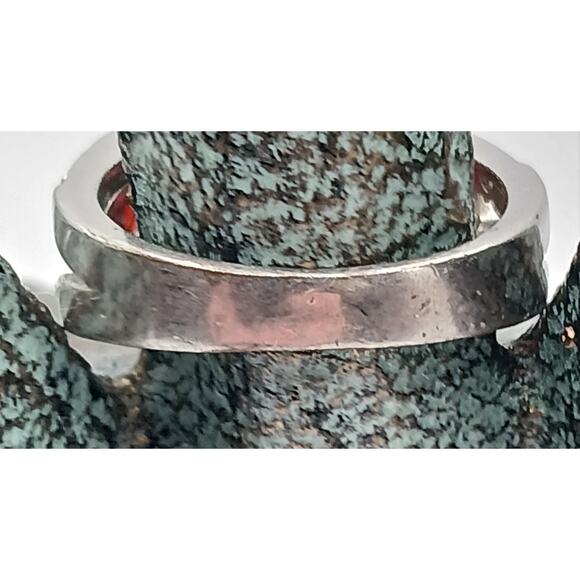 Silver Stamped 925 Ruby Red Wrapped in Crystal RING - Picture 4 of 7